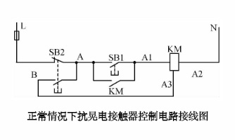 抗晃電接觸器控制器接線圖